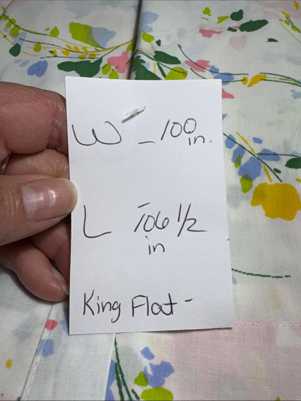 Vintage Cannon‎ king flat sheet Floral Pastel - Pink, Yellow, Green, Blue. B20